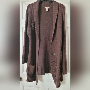 Arizona Jean Company Chocolate Cardigan Sweater